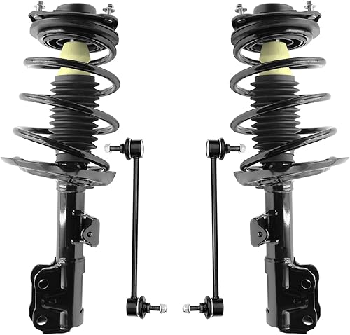 Miniatura 11 de Detroit Axle - Kit de 4 puntales delanteros para Dodge calibre 09-12, 2 puntales y muelles helicoidales 2 estabilizadores barra estabilizadora 2009