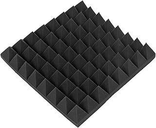 Zerodis 吸音フォームノイズ低減パネルピラミッドデザイン録音スタジオ用高品質ポリウレタン製19.7x19.7x3.9インチ1枚組ゲームルームや工場でも使用可能