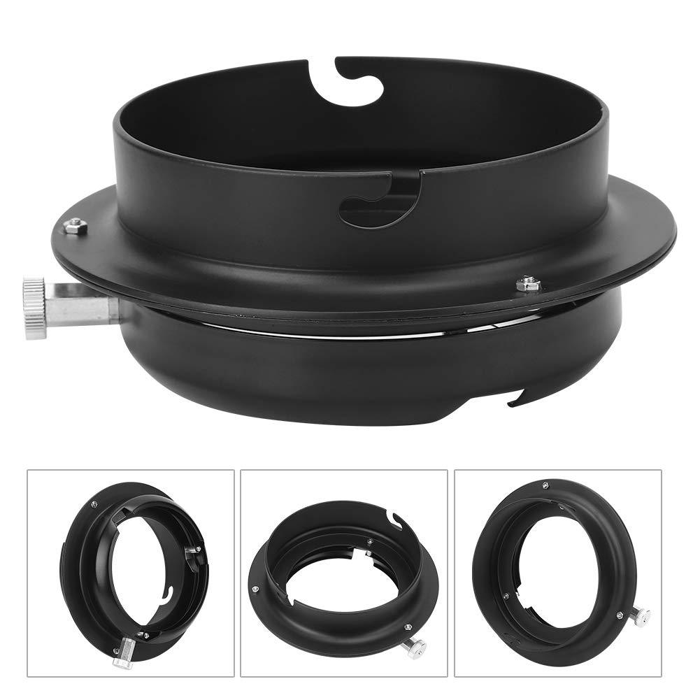 Walfront Anillo adaptador de aleación para la montura Elinchrom a la montura Bowens para luz de flash Softbox