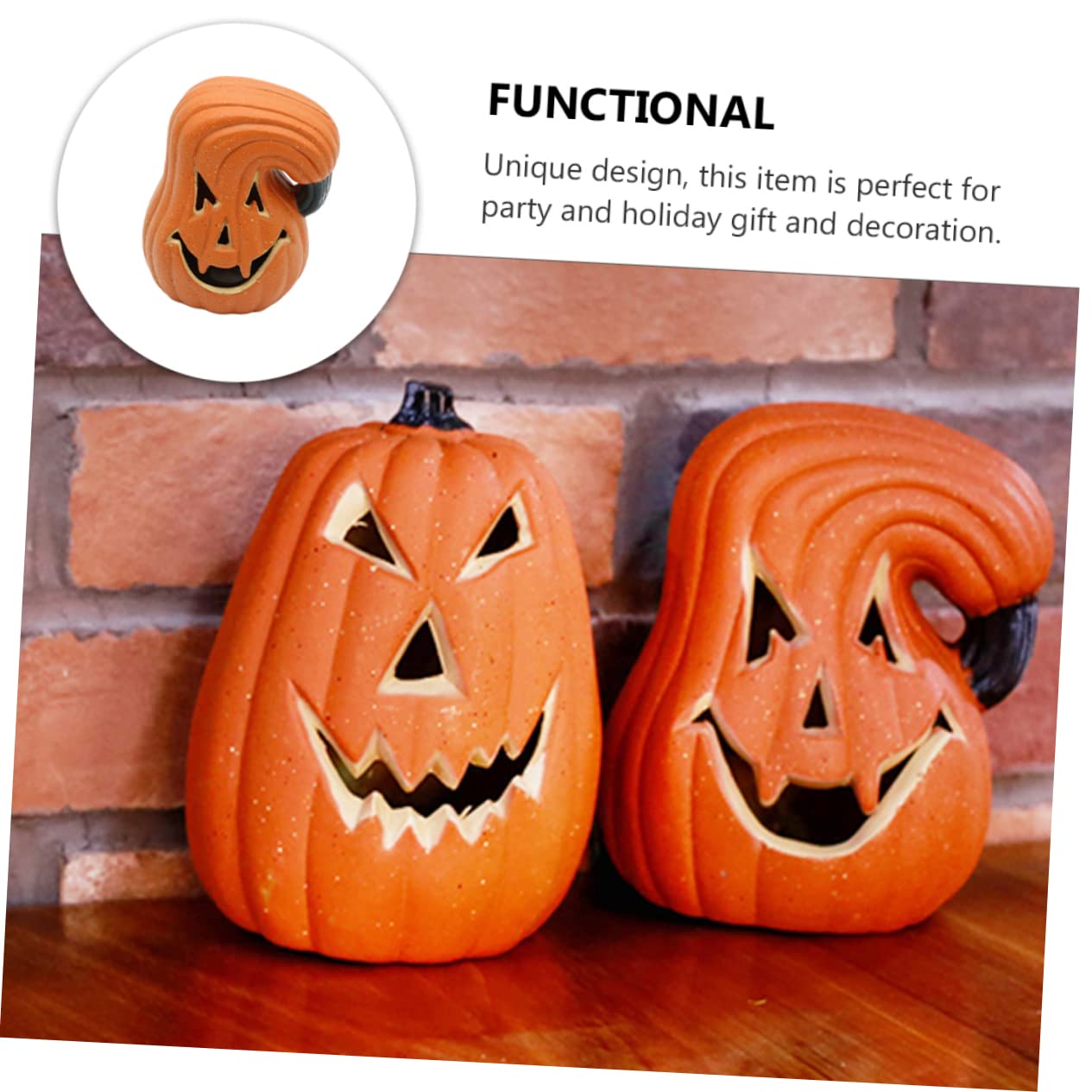 Totority Luminous Pumpkin Light Decoration Classic Halloween Ornament for Home Party and Holiday Decor for Restaurants Shops and Festive Events
