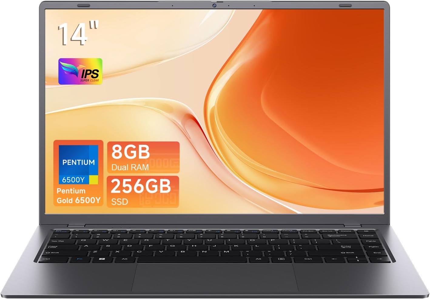 Laptop 14-inch, Pentium Gold 6500Y CPU (up to 3.4GHz), 8GB RAM 256GB SSD Portabl…