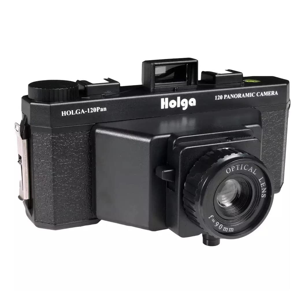 HOLGA 120PAN - Cámara de película panorámica negra Lomo de formato medio, 120 PAN