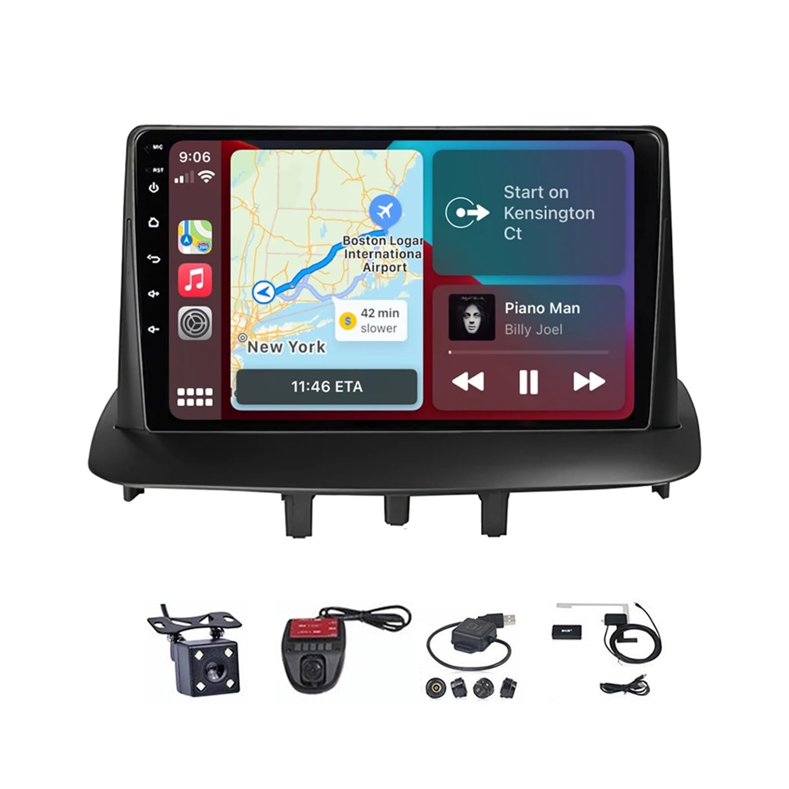 Écran Tactile Megane 3 Android 12 avec Caméra de Recul et Navigation 4G