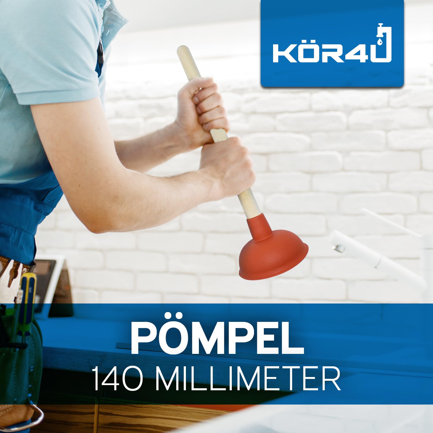 kör4u - Sturalavandini per Bagno, Cucina, Doccia e Toilette, di Alta qualità, Funzionale, Pratico, 140 mm, Ideale per la Toilette