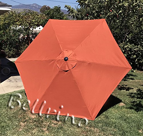 BELLRINO DECOR Replacement Brick Strong & Thick Umbrella Canopy for 9ft 6 Ribs Brick (Canopy Only)