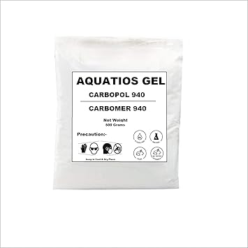 AQUATIOS GEL Carbomer 940 Powder Best For Cosmetics Making, Soap Making, DIY Cosmetics Makings,Ultrasonic Gel Making (500 Gram)