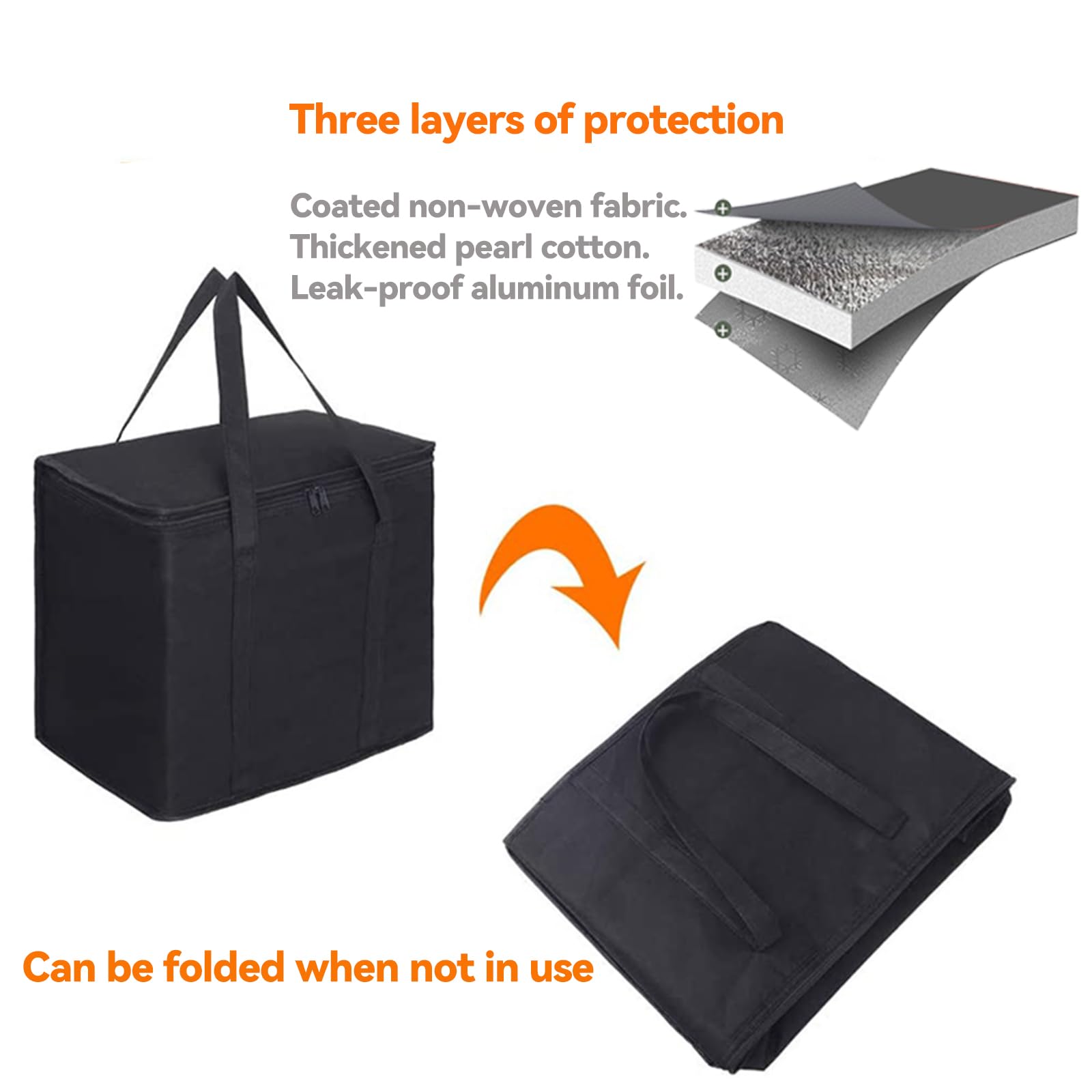 Zephyra Borsa Termica 35L Pieghevole, Grande Borsa Frigo Isotermica Impermeabile per Picnic, Campeggio, Viaggi, Spiaggia, Auto, BBQ