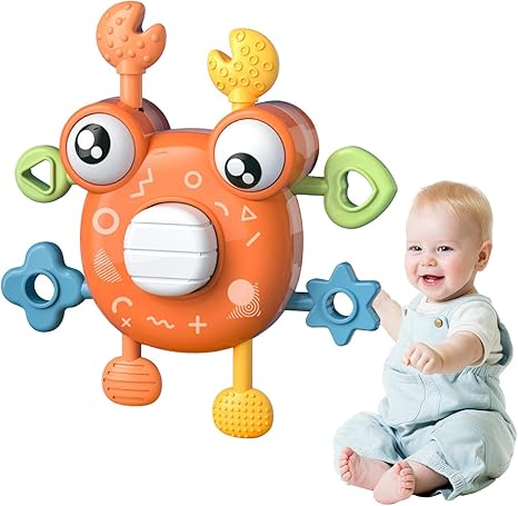 Amazon Co Jp 赤ちゃんのガラガラ 6 から 12 ヶ月 赤ちゃんと幼児のためのモンテッソーリのおもちゃ 早期教育シャワーギフトおもちゃ 音付き 赤ちゃん 新生児 乳児 6 12ヶ月用 Theaceae おもちゃ