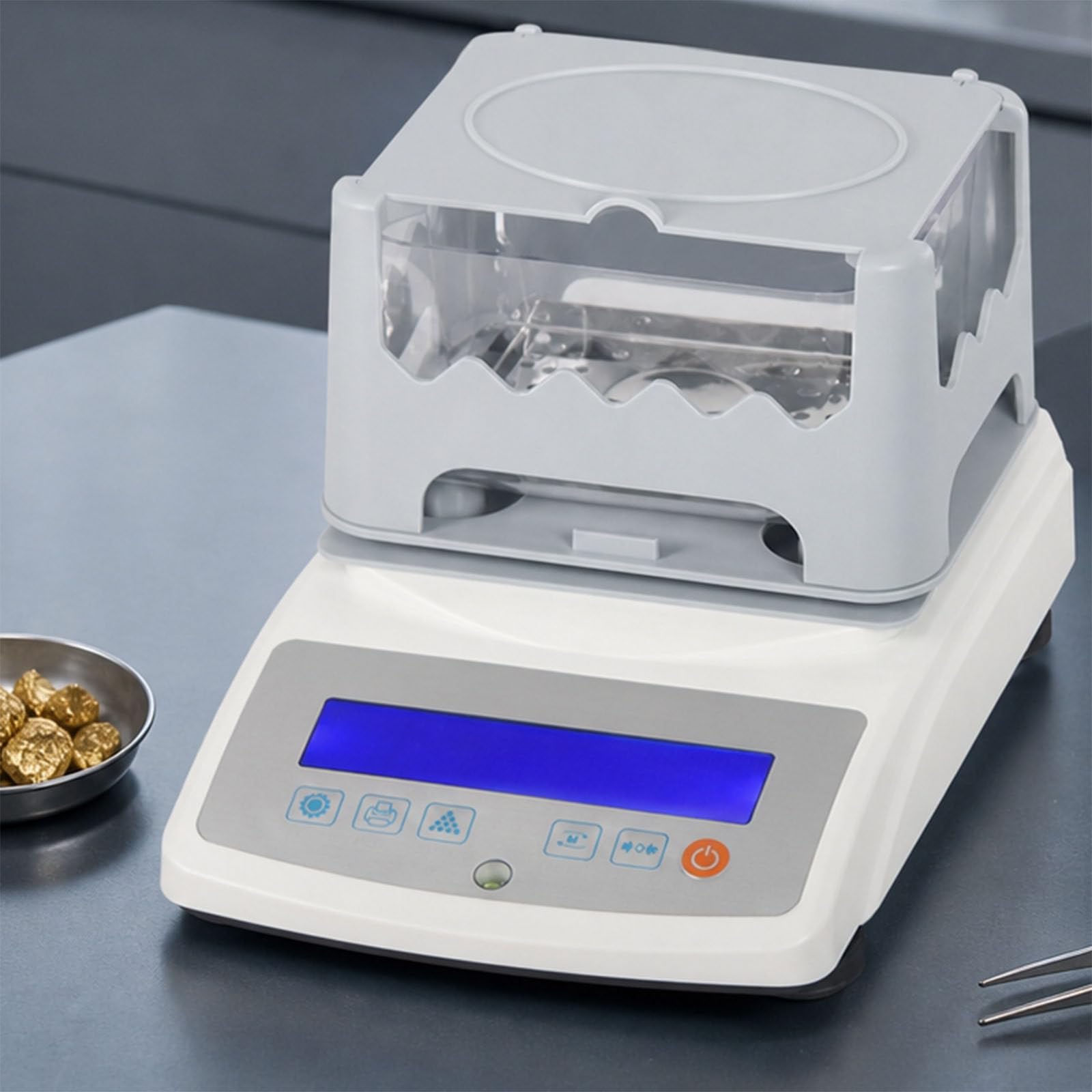 GmhXylophyte Gold Purity Testing Machine, Digital Electronic Gold Purity Tester Meter, Density Range: 0.001~99.999g/Cm3, Precise Measurement, Reliable Data, For Jewelry 1200A