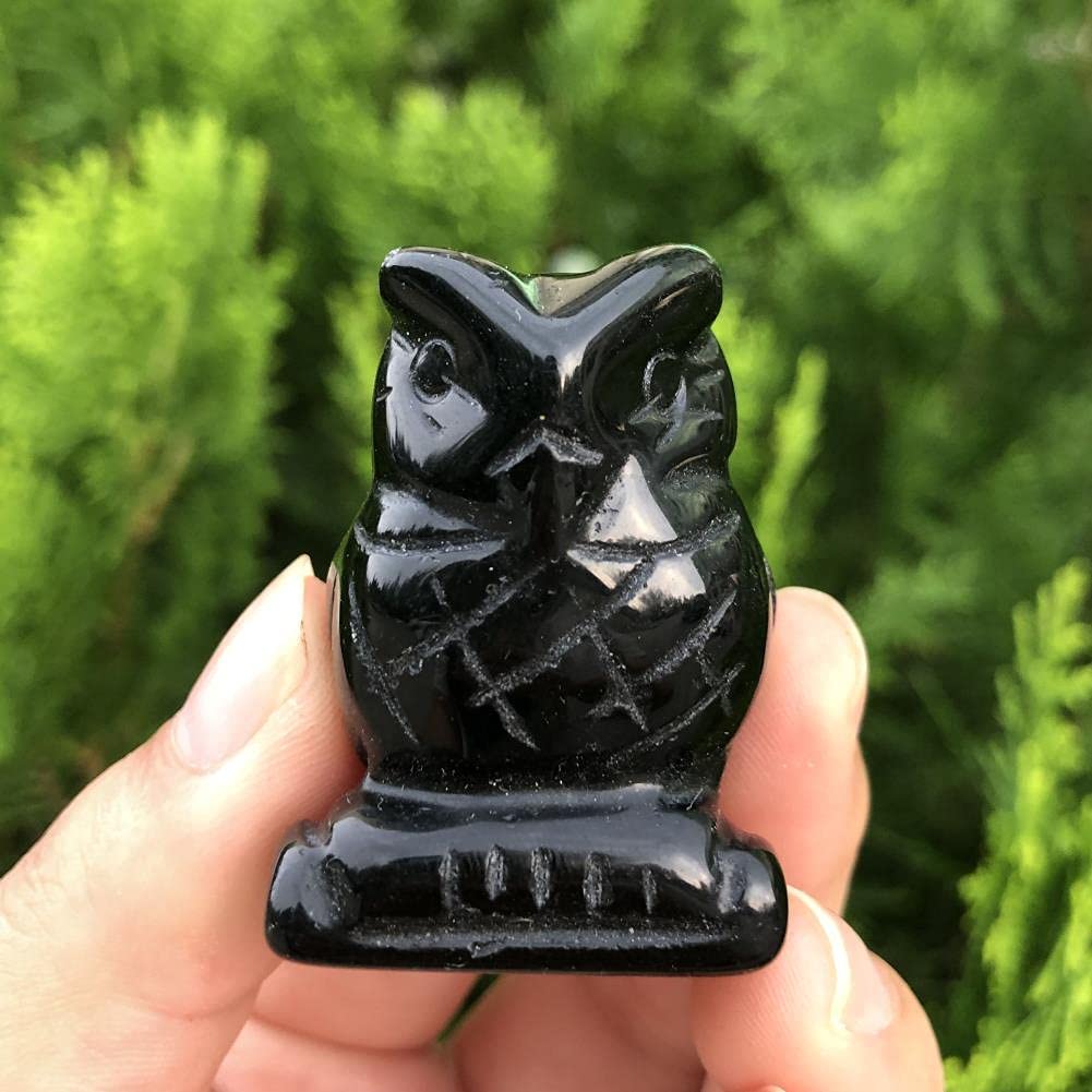 Amazon.co.jp: 天然水晶ラフ 1 個天然水晶フクロウ彫刻動物水晶