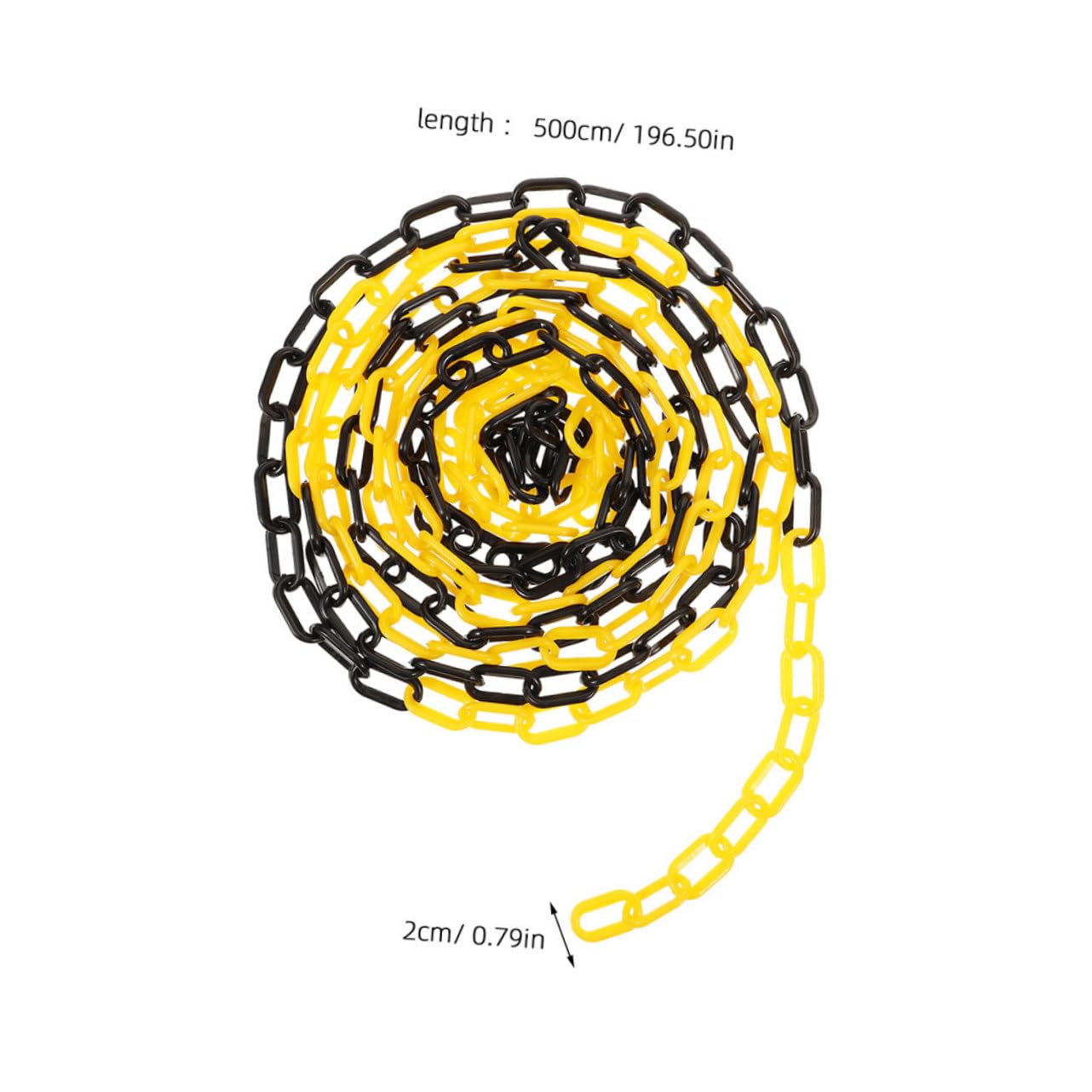 Unomor 2pcs Plastic Safety Barrier Chain Parking Lot Barrier Chain for Crowd Control Caution Security 5 Meter Length