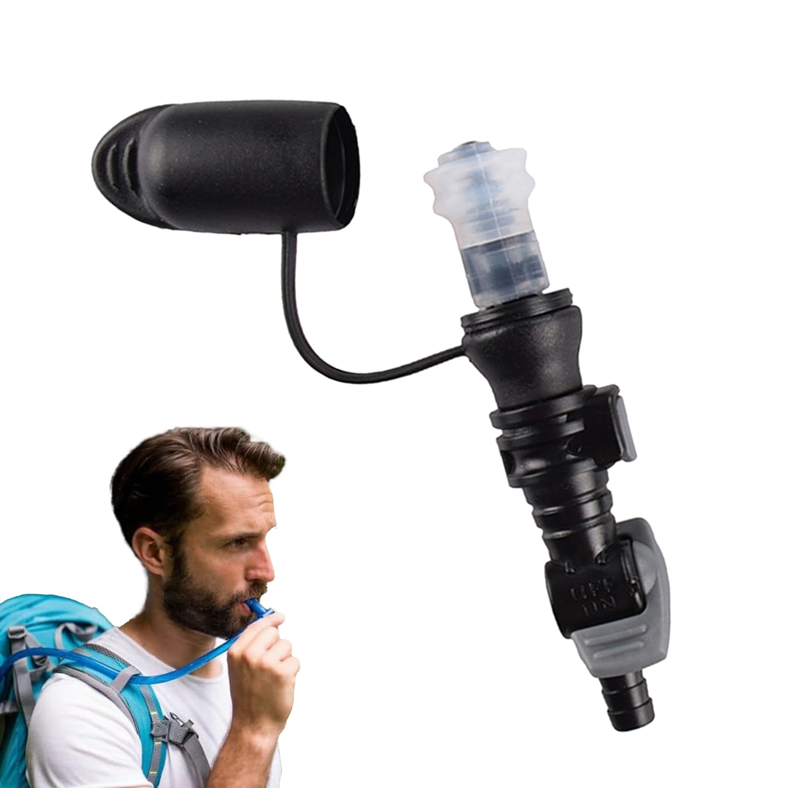 Bolsas de hidratación: reemplazo de boquilla de silicona de 45 °, bolsa de agua a prueba de fugas, válvulas de mordida tubo de boquilla fácil limpia | Válvula de silicona suave para andar en bicicleta