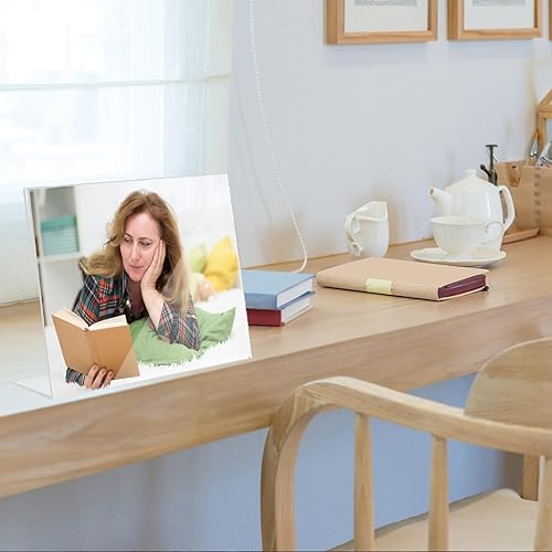 Miniatura 7 de COYMOS Paquete de 12 soportes acrílicos horizontales de acrílico de 8.5 x 11 pulgadas para exhibición de plexiglás acrílico transparente para marcos