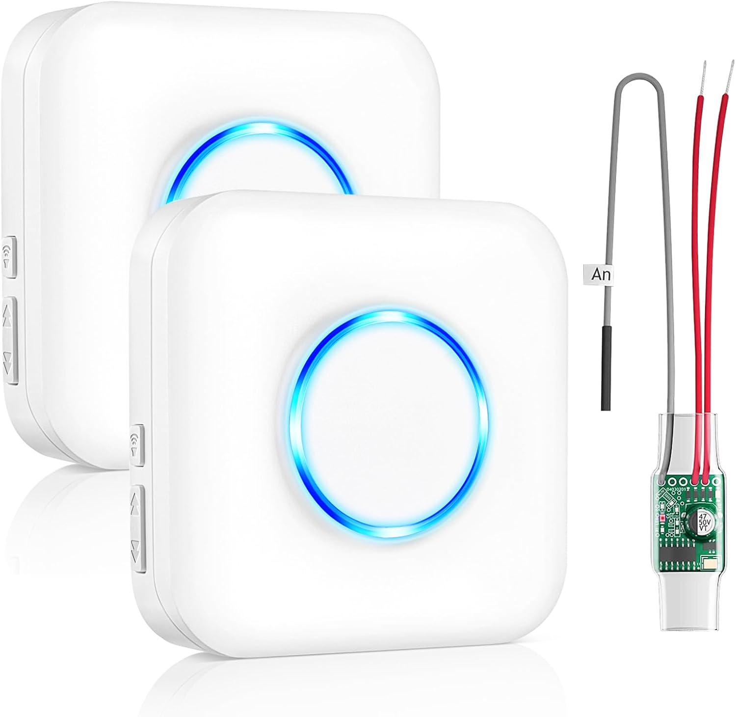 Wireless Doorbell Extender with Receiver Connects to Existing Hardwired