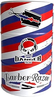 Caixa de lamina de barbear Caixa de metal com lamina bloqueadora de cor para cabeleireiro Segurando laminas de barbear de segurana usadas para manter a bancada limpa e arrumada/1095