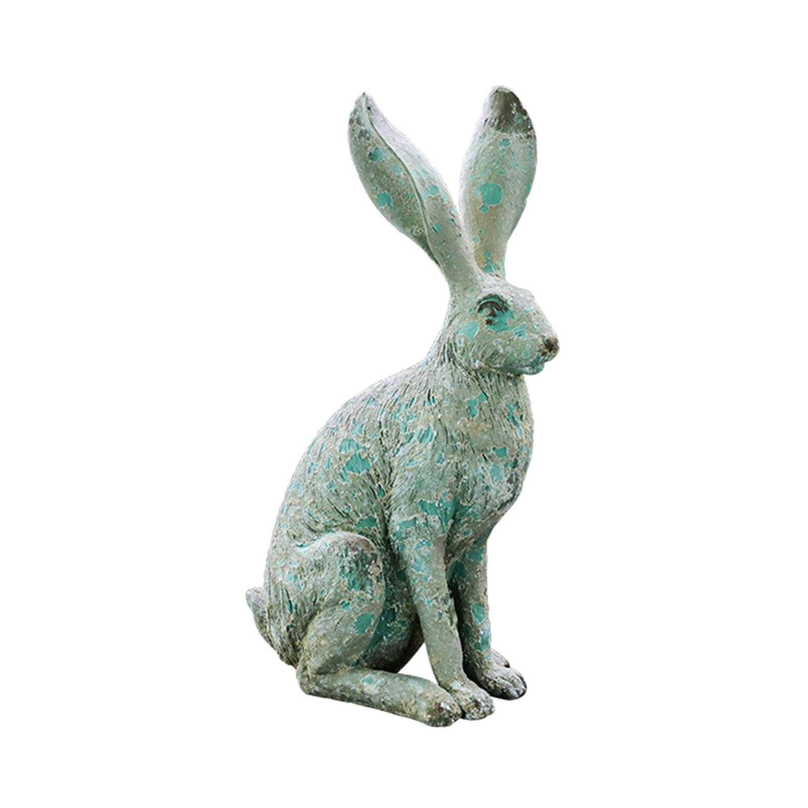 Statuette di Conigli in Resina, Sculture Artigianali, Ornamenti per La Casa E Il Giardino.