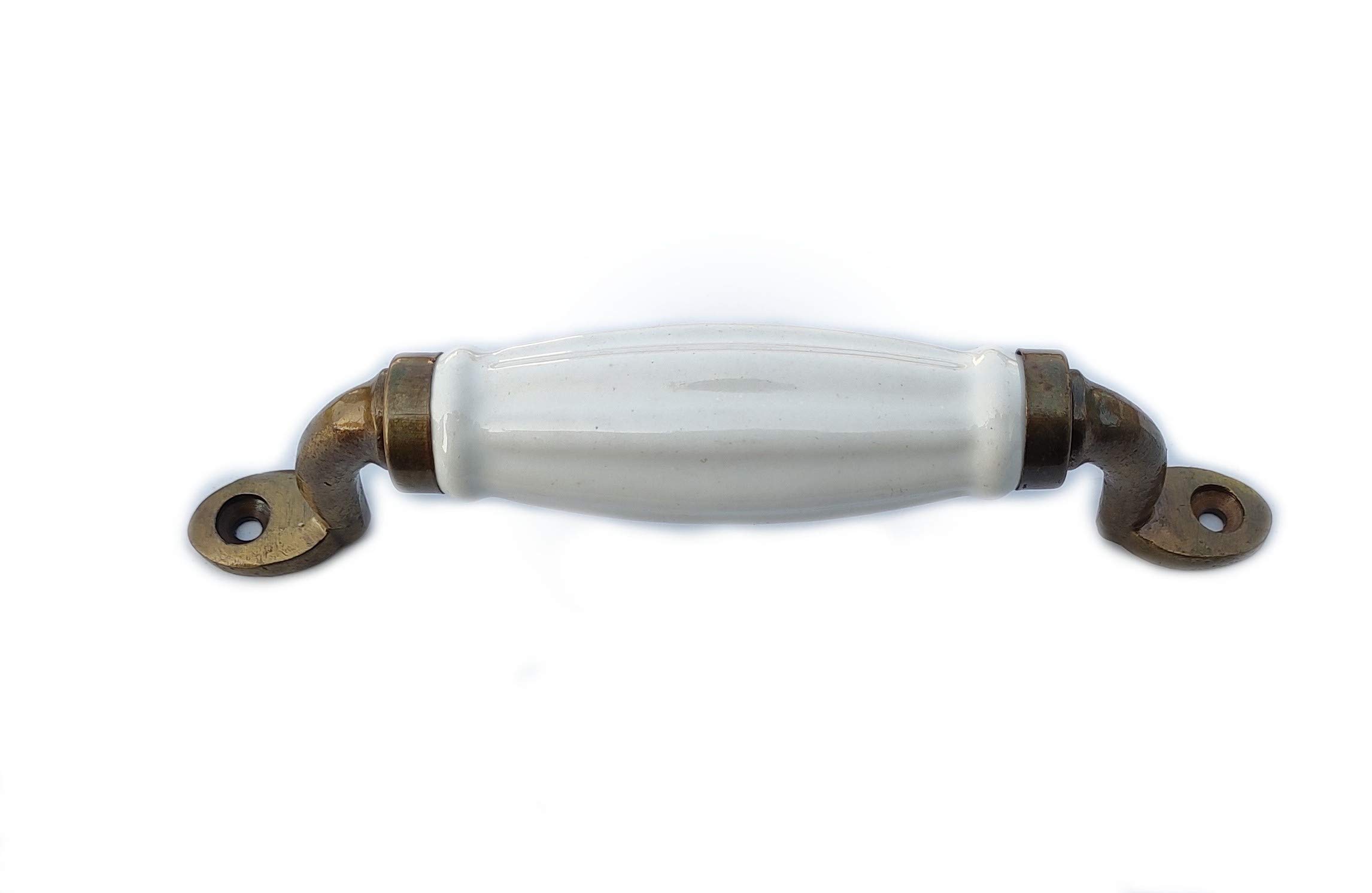 Maison Belle Ceramic Door Handle with Gold Antique Finish (Size 6. Inch, White) (B08BLPN4SV) Amazon Price History, Amazon Price Tracker