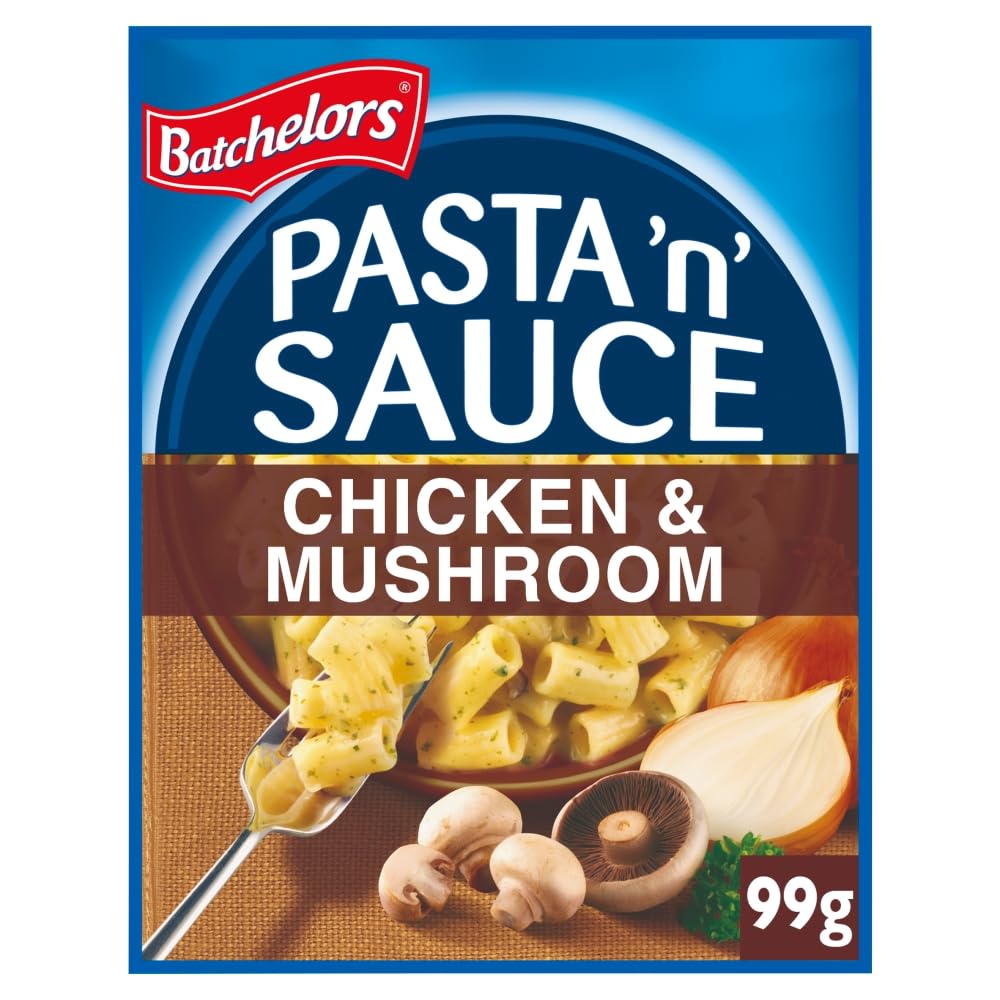 Batchelors Pasta 'n' Sauce, Chicken & Mushroom Flavour Instant Snack, 99 g Packet (Pack of 1)
