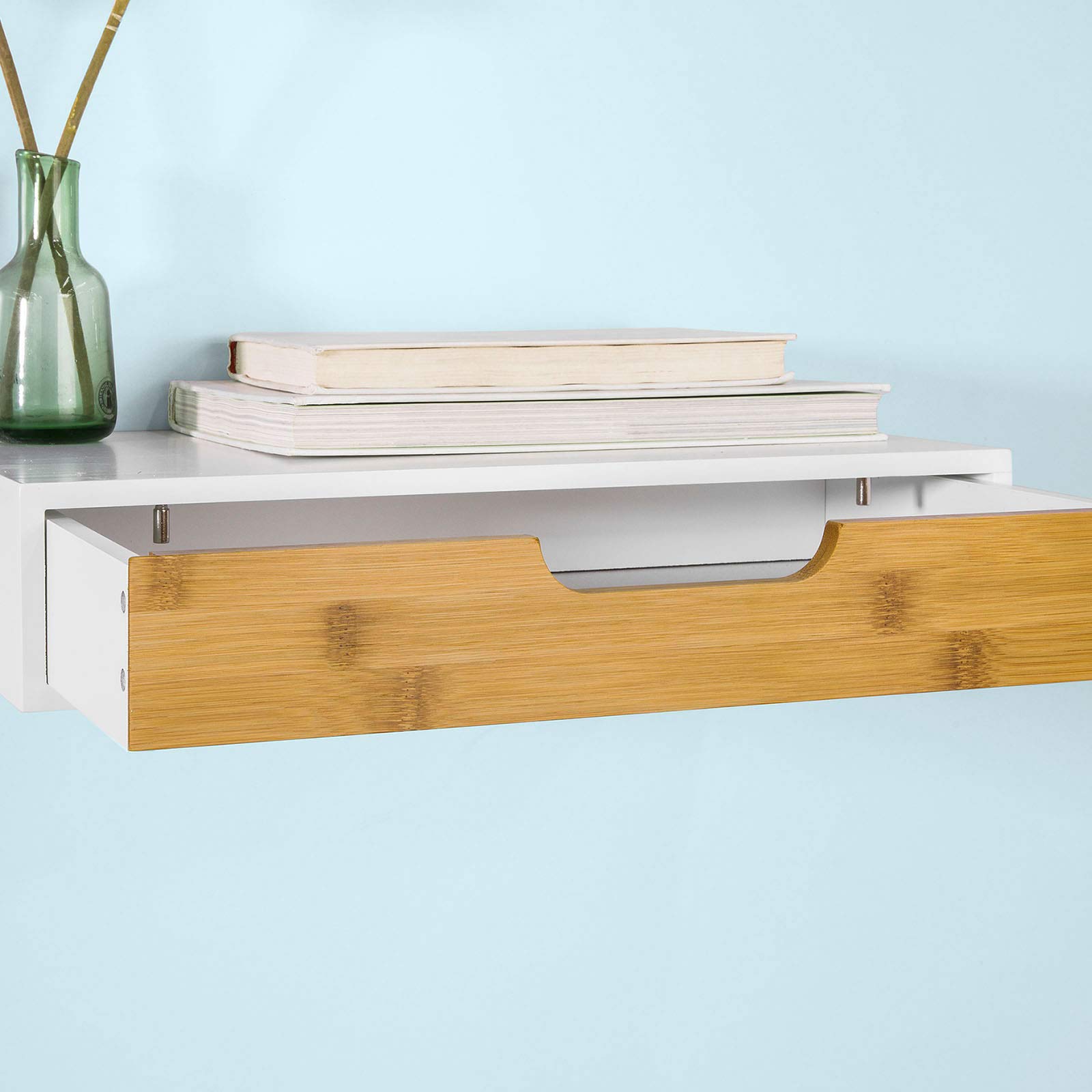 SoBuy® FRG92WN, Floating Drawer, Wall Mounted Drawer, Wall Shelf
