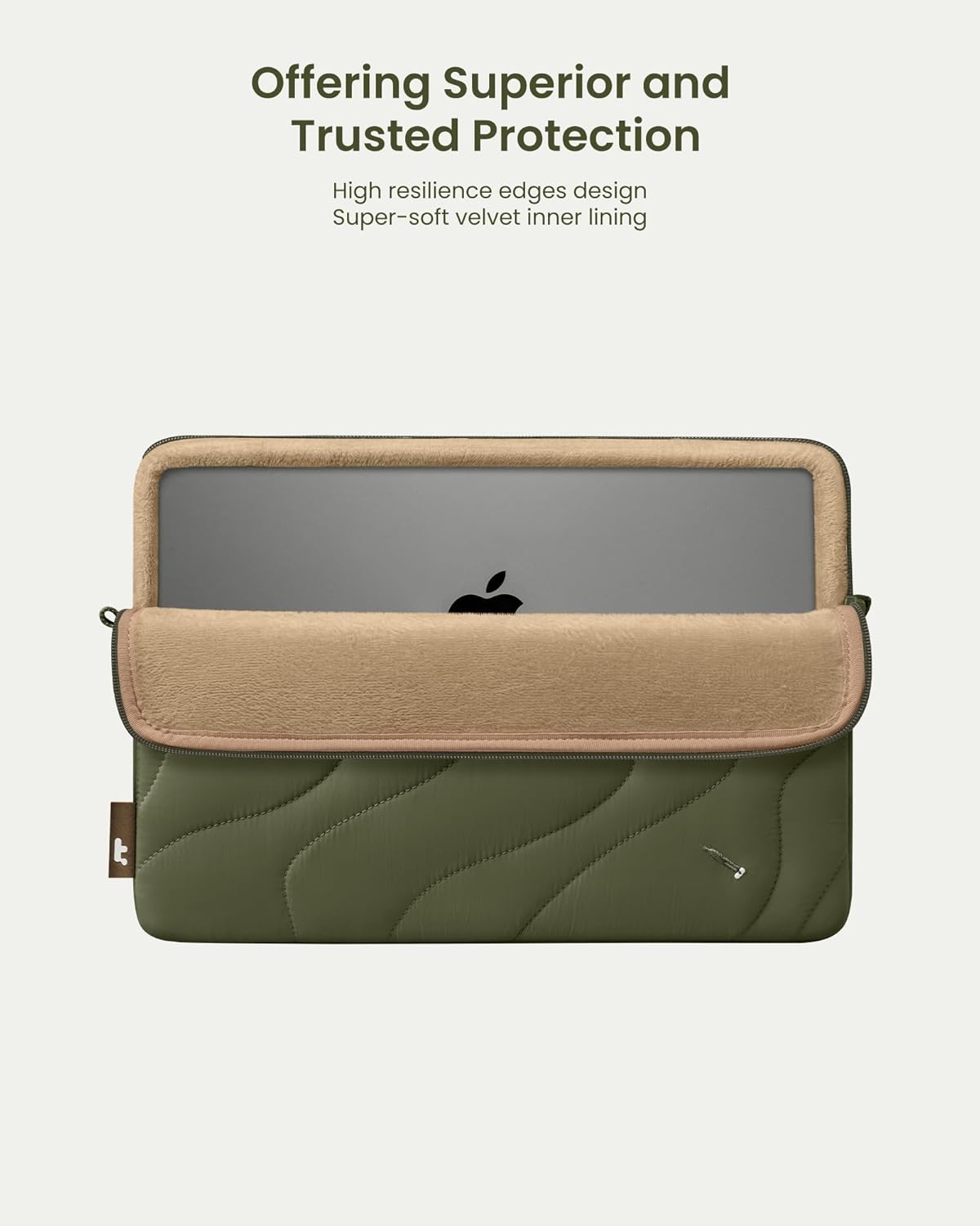 tomtoc 360 Protective Puffy Laptop Sleeve for 16-inch MacBook Pro M4/M3/M2/M1 Pro/Max A3403 A3186 A2991 A2780 A2485 2024-2019, Quilted Design Soft Cute Puffer Bag Computer Case for Dell XPS 16 Laptop - Image 6