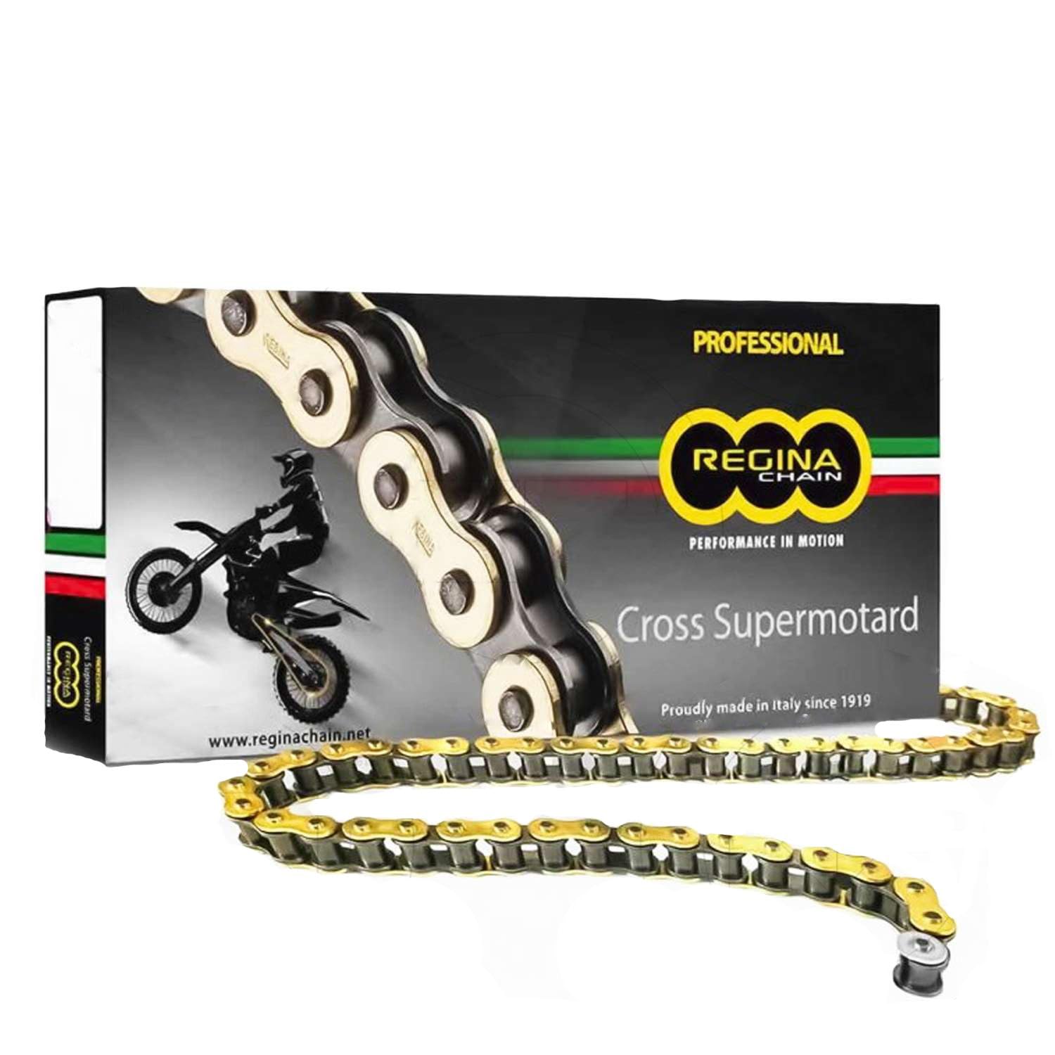 Regina Urban - Cadena profesional para moto, 135RX3-ORO, paso 520, oro, 120 eslabones