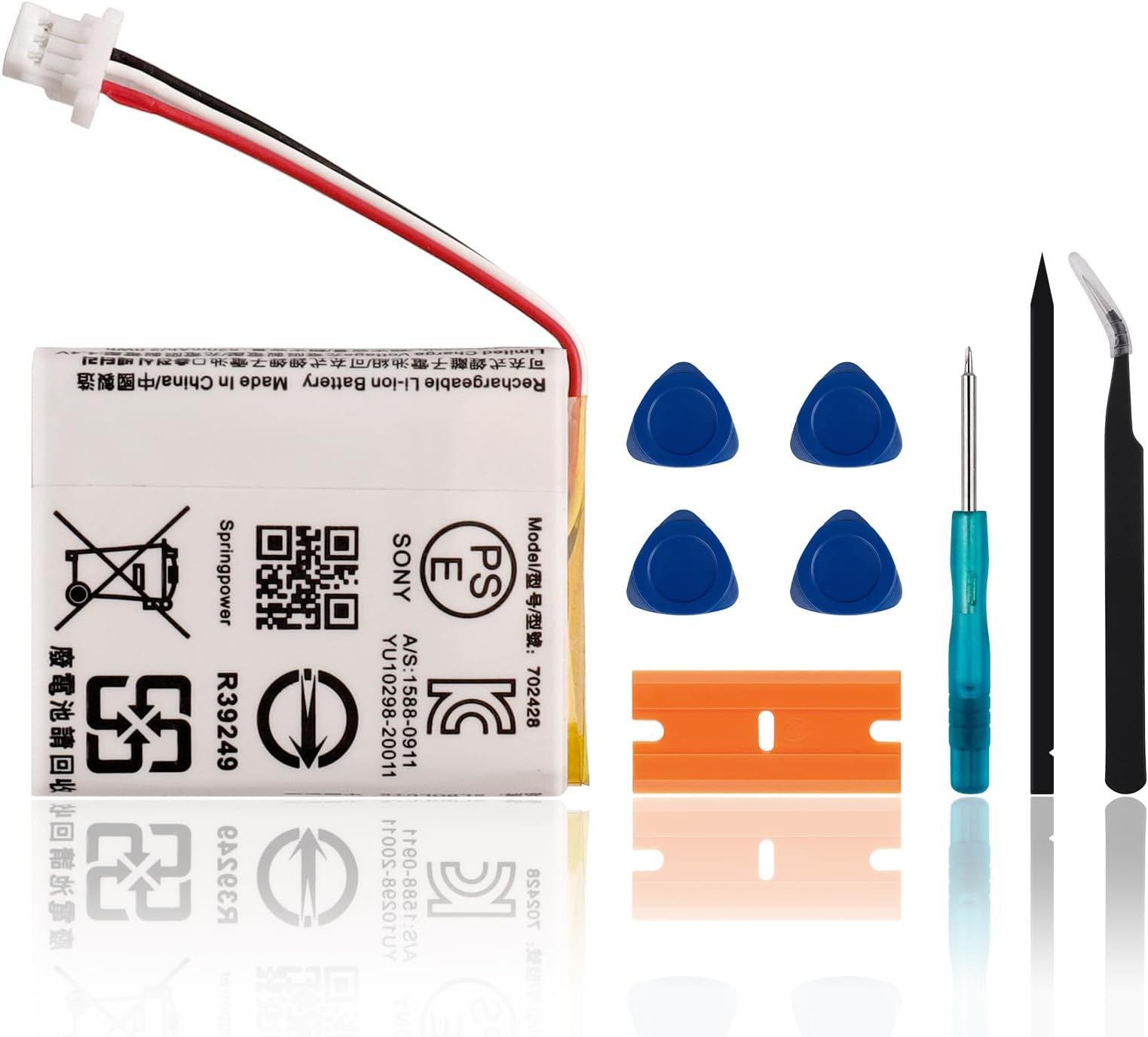 - Rechargeable 0-Cycle Replacement Battery 702428 Compatible with Sony WF-1000XM4 702428 Charging Case