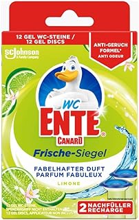 Pieczątka do WC z kaczki, wkład do kamienia toaletowego z żelu, limonki, 2 x 36 ml