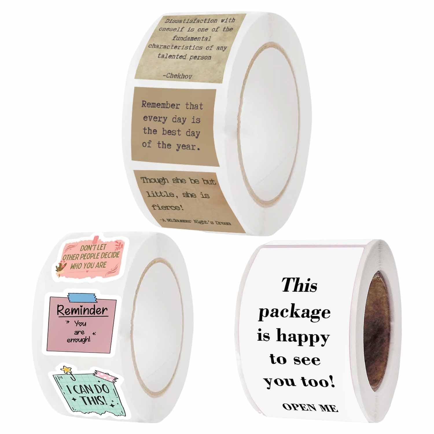 Rnskfg Mixed Color 3 Phrase Stickers, Creative Stickers, Decorative Label Stickers, Motivational Sealing Stickers, Used To Decorate Water Bottles, Scrapbooks, Etc.