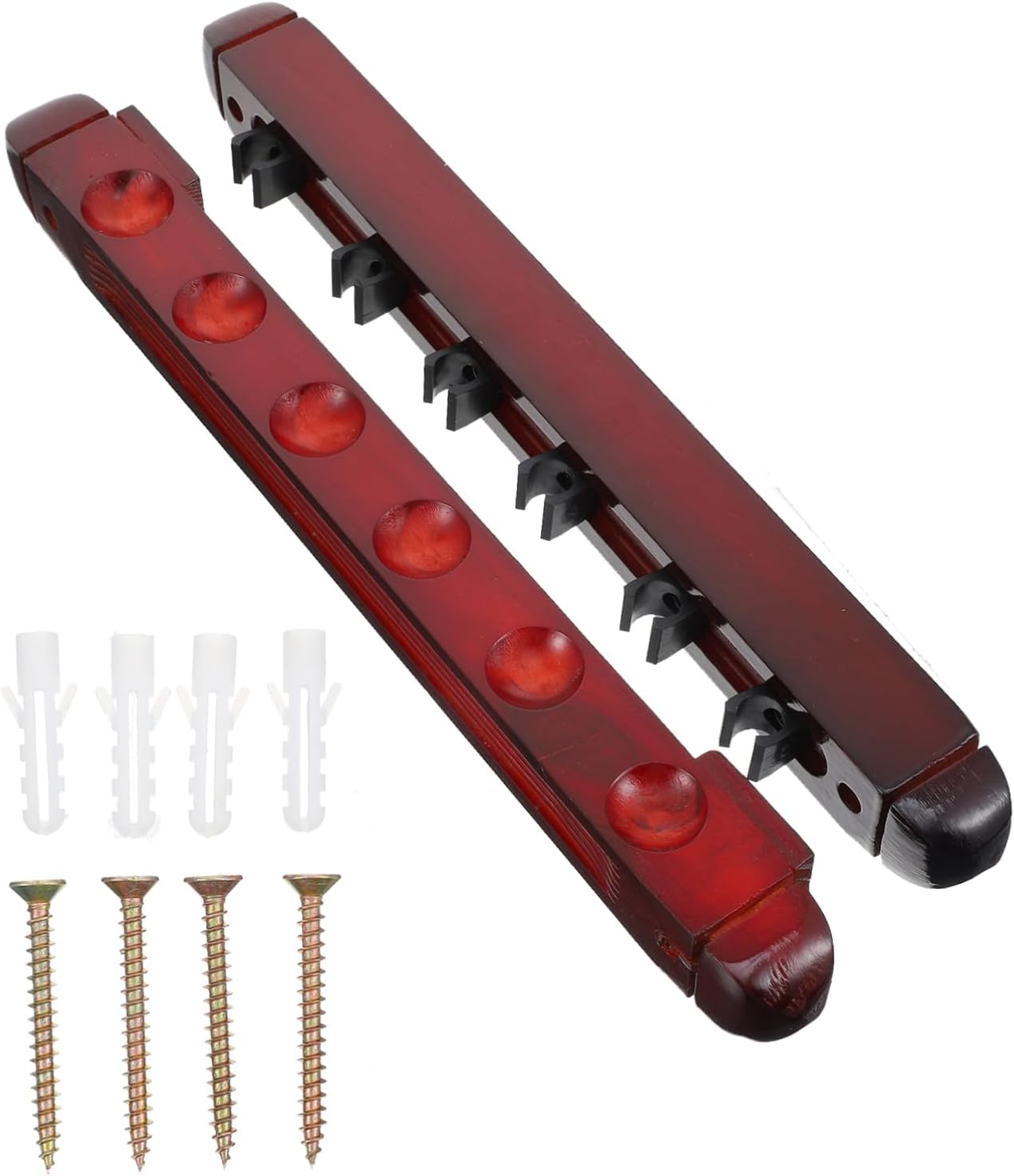 balacoo Wooden Billiard Cue Stand Pool Stick Mount Billiards Pool Cue Display Rack