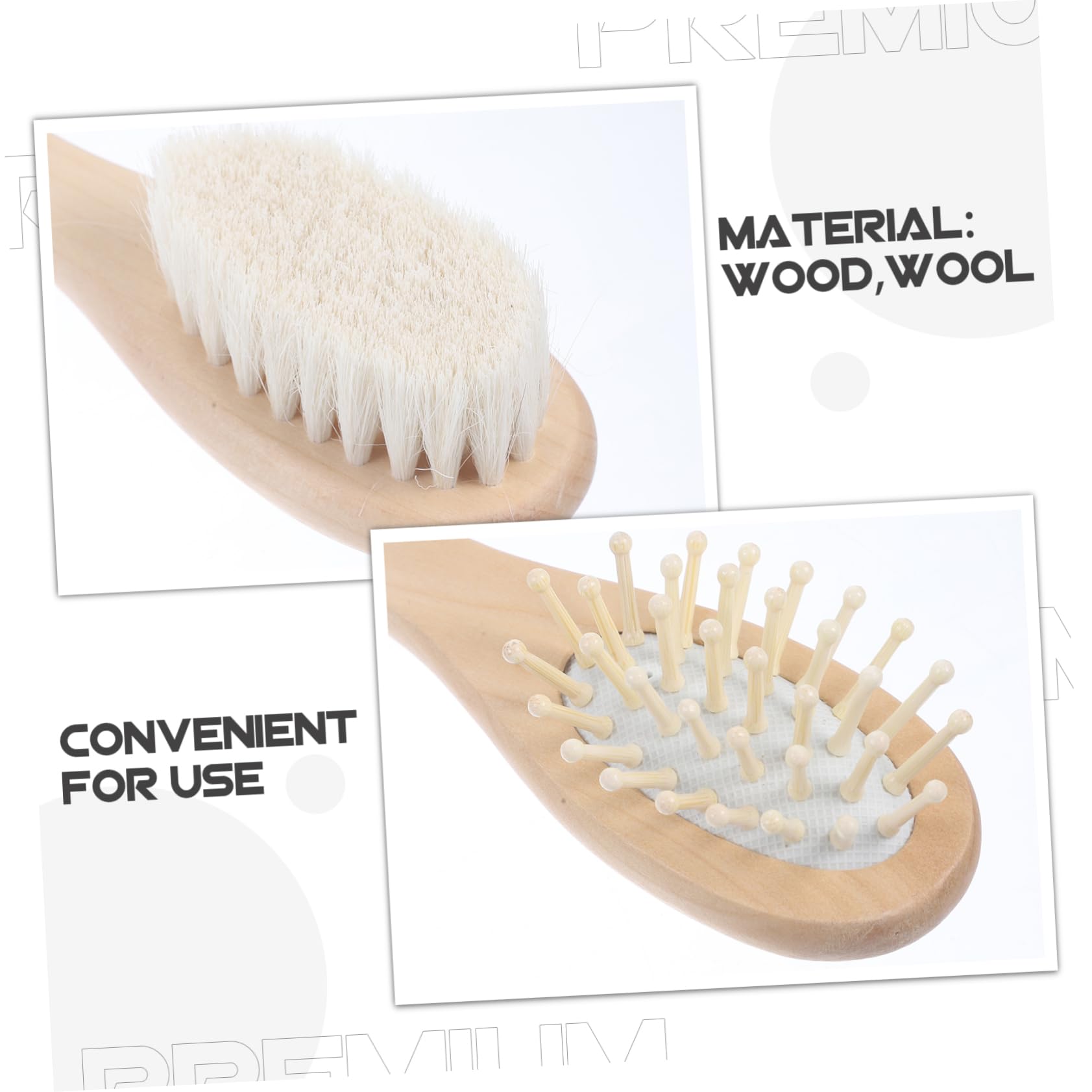 ibasenice Baby Hair Brush Set Scalp Scrubber Massager Brush Hair Comb for Newborns 3 Piece Kit