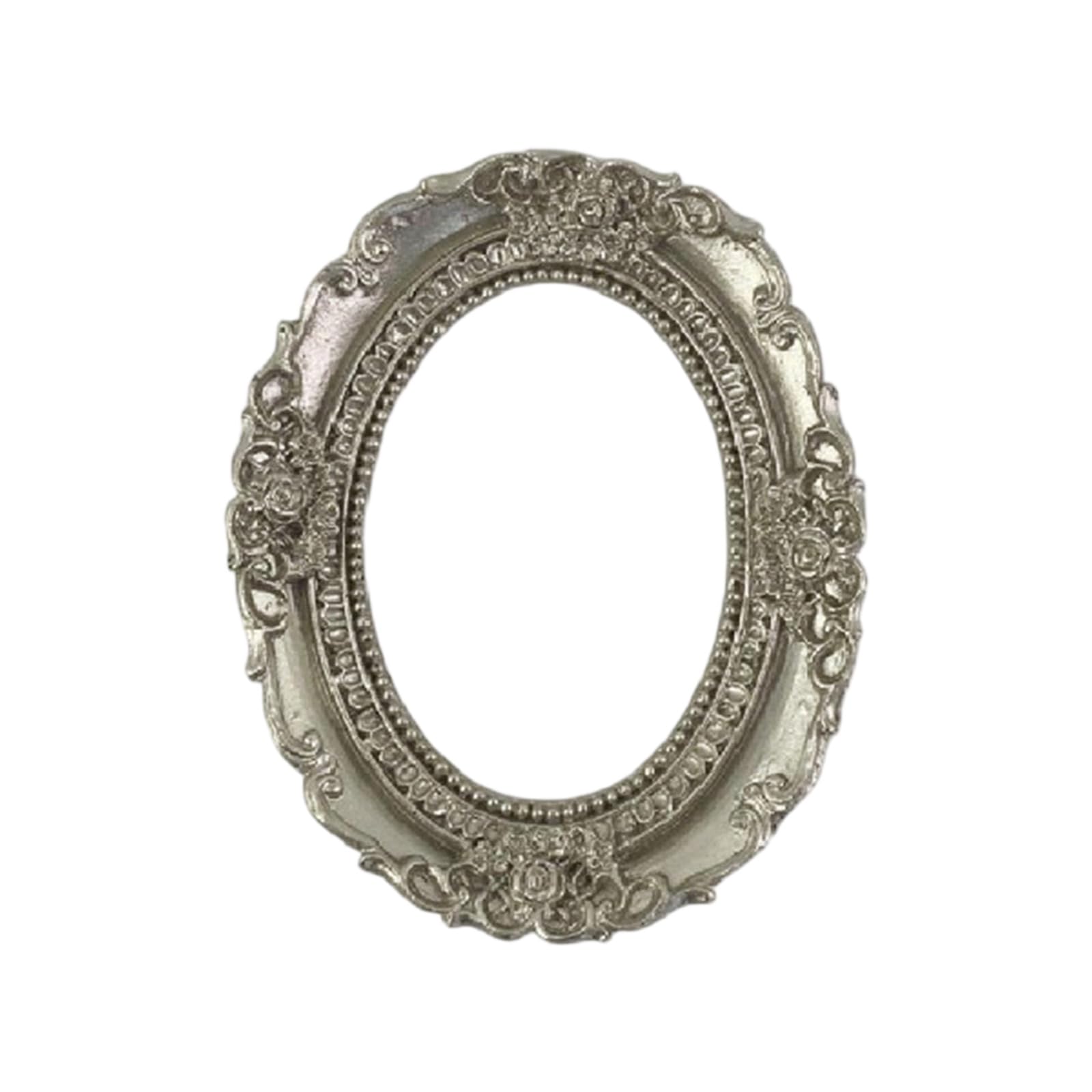 hogtnd Easy to Use Decorative Resin Photo Frame Easy to Hang Round Pictures for Any Room Durability Construction Safe