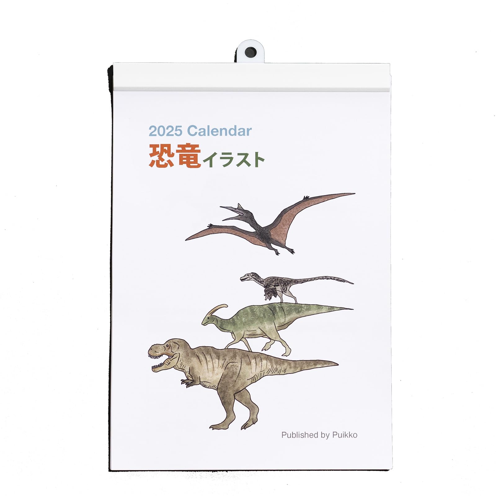 Amazon | puikko カレンダー 2025年 恐竜イラスト（A5判・壁掛け