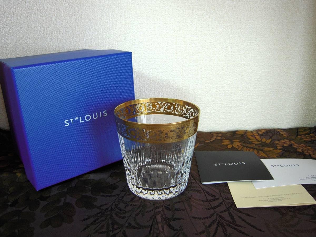 SAINT•LOUIS(サン・ルイ)オールドファッショングラス／ブルー アンティークサンルイトミーブルー被せワイングラス美麗な光の交錯