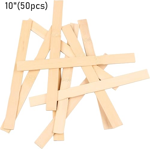 Miniatura 9 de Rewiss - Varillas de pintura de madera para remar de 10 pulgadas, agitadores para paletas de resina o madera para manualidades, marcadores de jardín