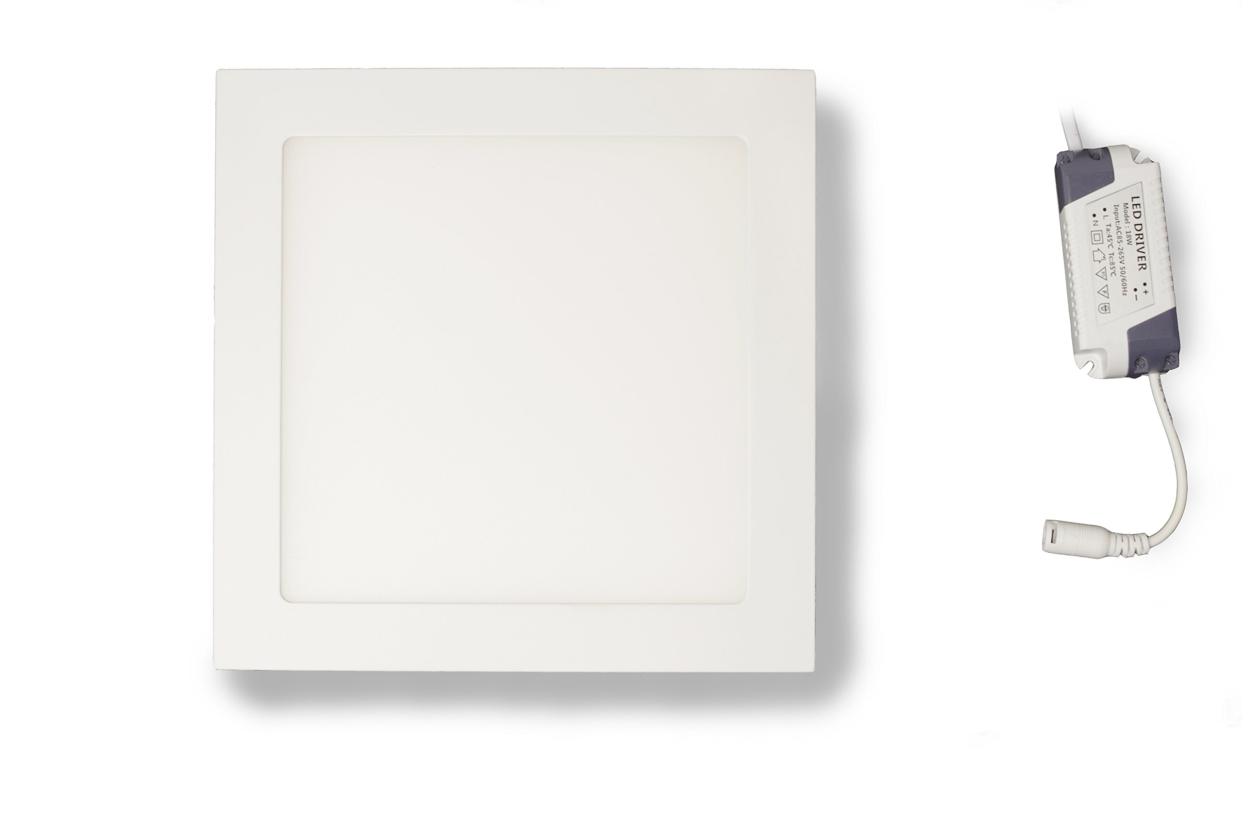 LED Panel, quadratisch mit 18W Leistung, Neutralweiß - Einbau - Unterputz ECONOMY