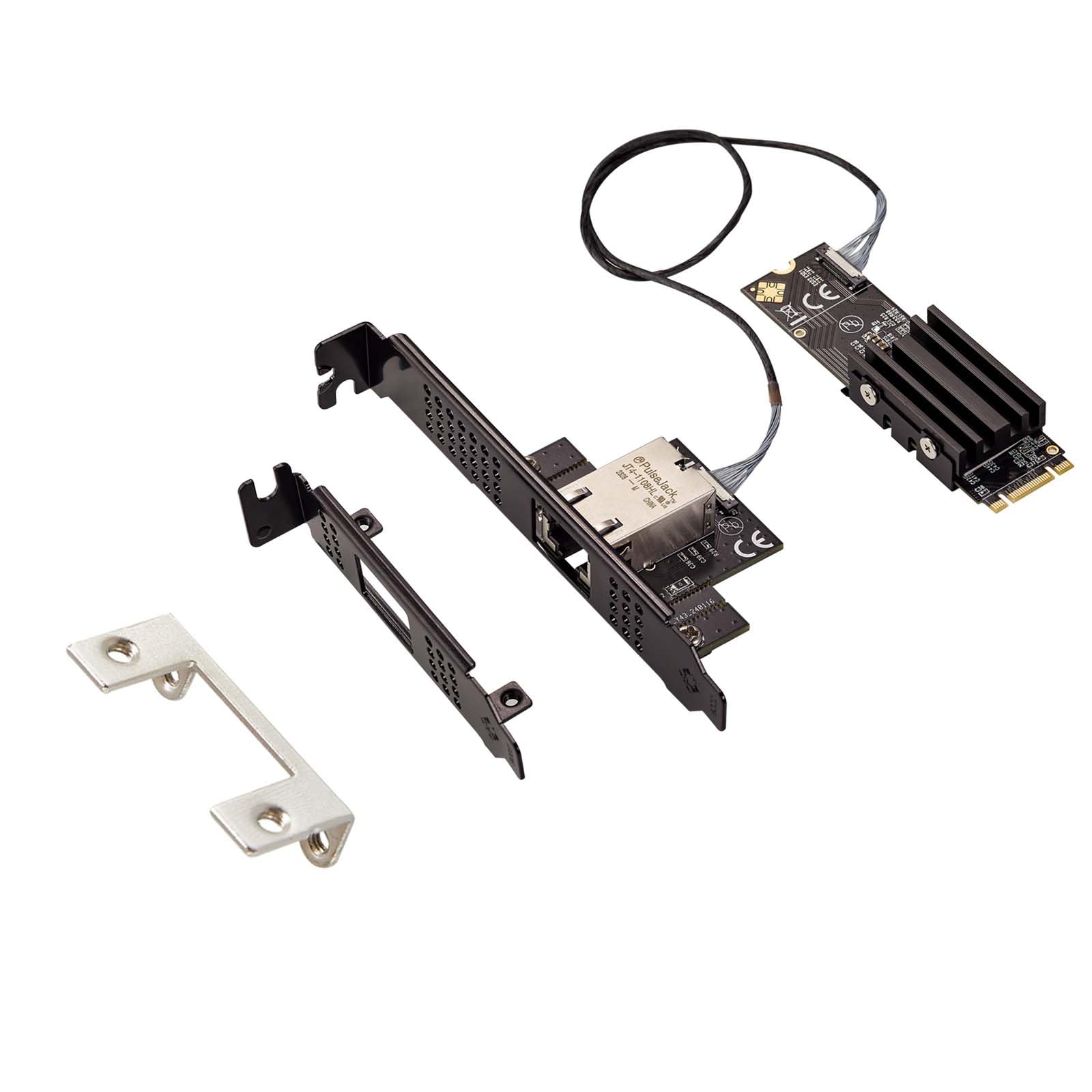 10Gb Ethernet Network Card,M.2 B+M Key Port to RJ45,10Gigabit Ethernet Network Adapter with AQC113 Chipset Industrial Grade Server Network NIC Card for NAS and Desktop