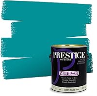 Vista 26 de Prestige Paints. - Base y pintura para exteriores en un solo galón, 1 galón. plano, comparable con Sherwin Williams Topsail.