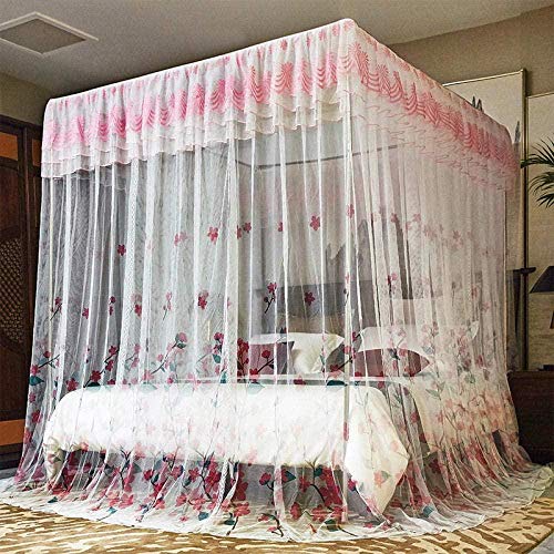 SFTWEAD Mosquitero  Mosquitera Cubierta Mosquitera Cubierta Doble Hogar En Negrita Cifrado Mosquitera De Tres Puertas-X-180 * 220Cm-T-180 * 200Cm