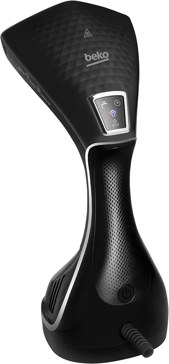 Beko Pionowa prasownica parowa STM4116B, wygodna i łatwa w obsłudze, higieniczna, o mocy 1600 W, 1600 W, 240 mm, z tworzywa sztucznego, czarny