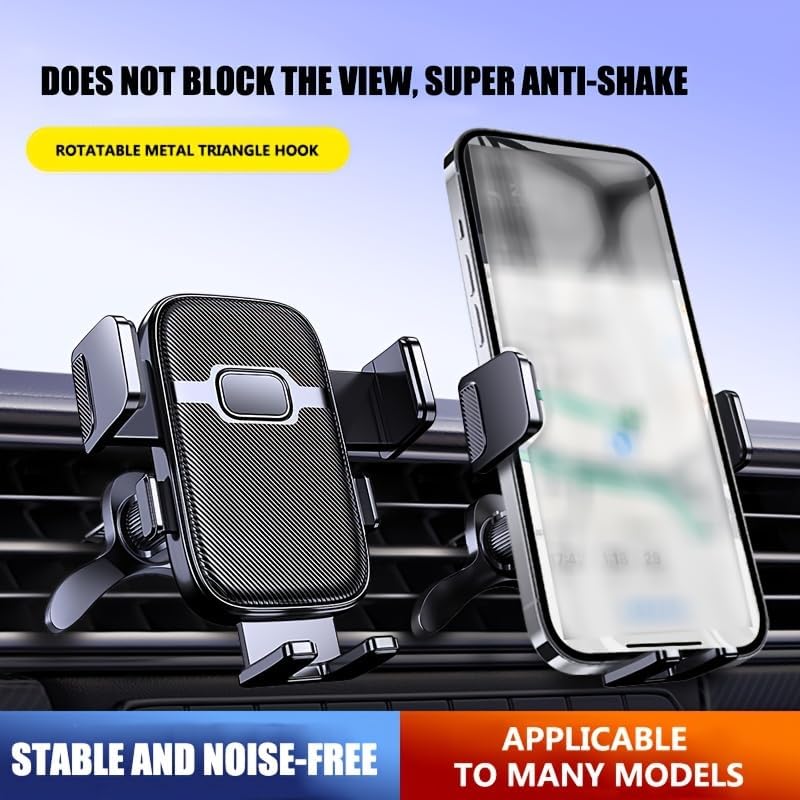 Miniatura 5 de Soporte de teléfono para automóvil, soporte de ventilación giratorio de 360, liberación con una sola mano, teléfonos inteligentes de 4.2 a 7.2
