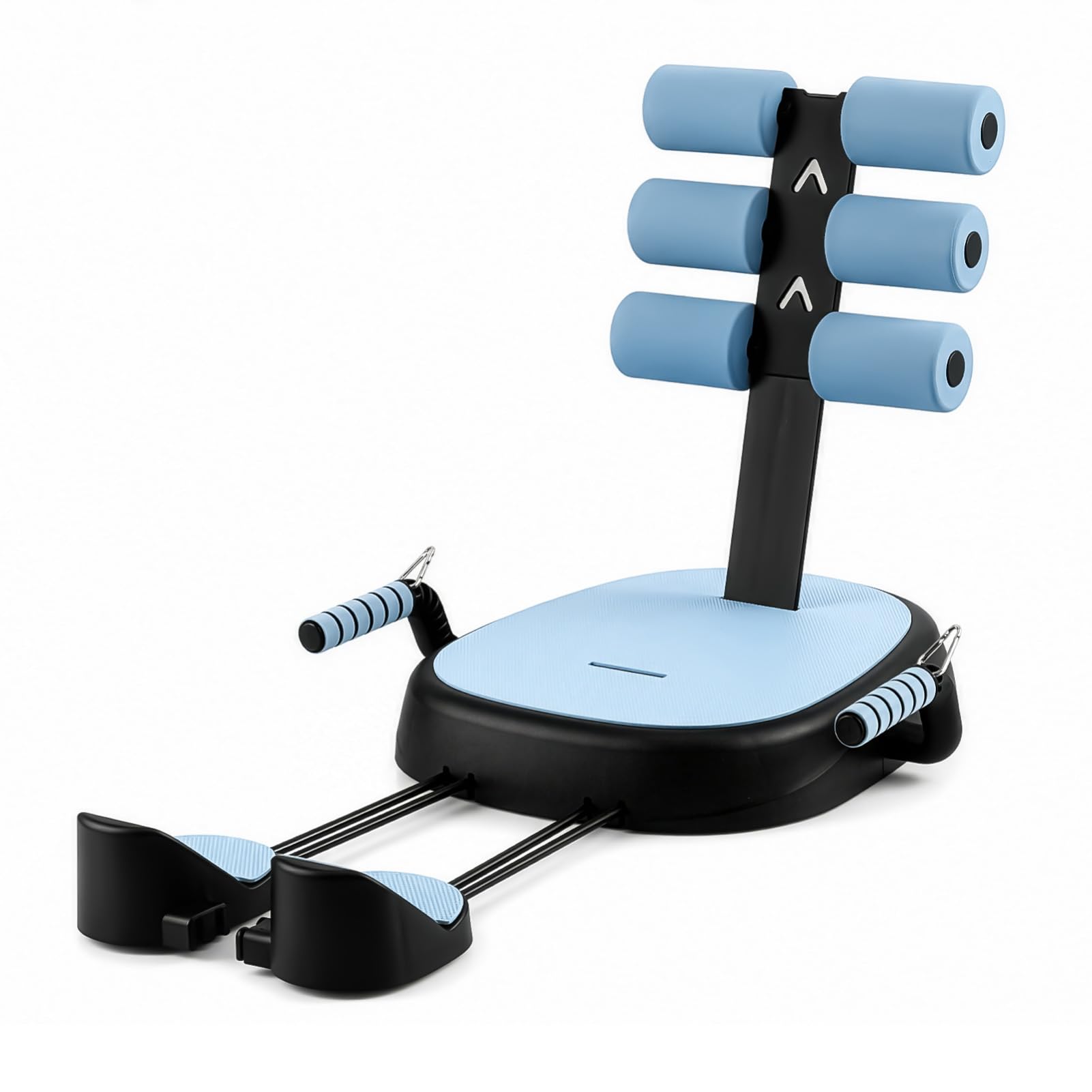 FERNVALE Multifunctional Sit Up Bar Ab Workout Equipment for Men Women Home Gym Core Trainer with Adjustable Resistance Bands Foldable Fitness Machine for Abs Legs Arms Total (Blue)
