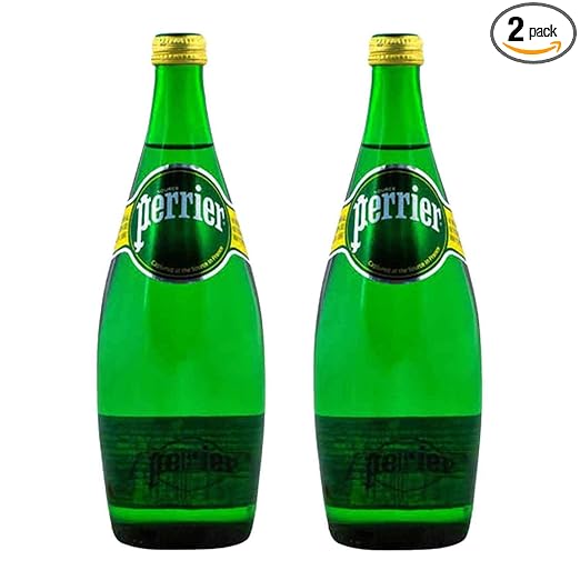 Perrier Sparkling Natural Mineral Water, 2 Pack Bottle, 2 x 750 ml