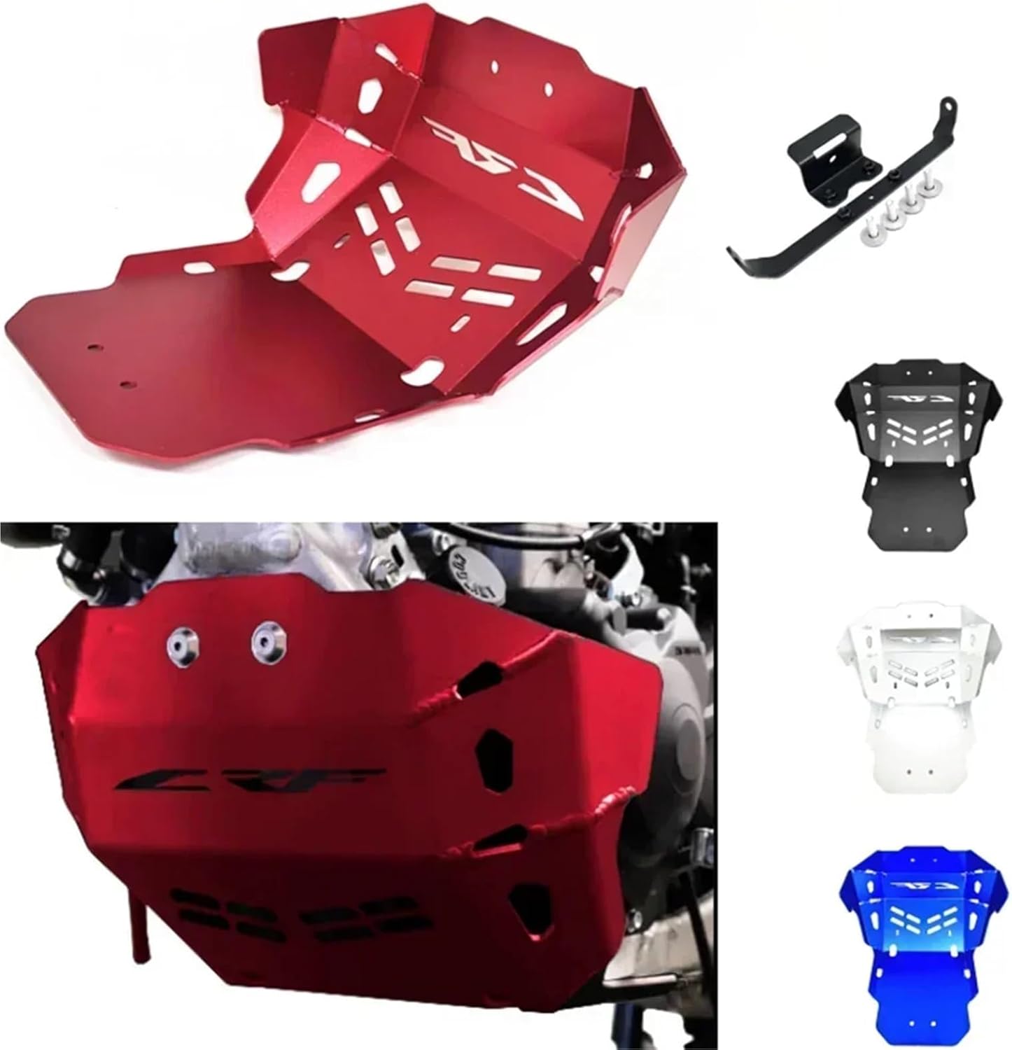 Skid Plate Engine Guard Mudguard For HONDA CRF450L CRF450RL CRF450X CRF450RX 2019-2023 CRF250R CRF250RX 2019-2022 CRF450R(Blue)