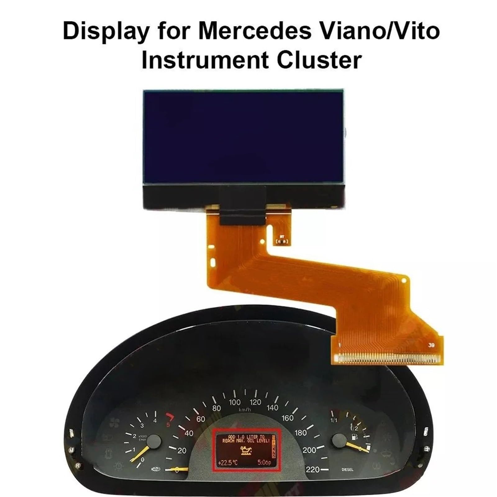 écran LCD du tableau de bord de la voiture Pour Mercedes Viano Vito W639