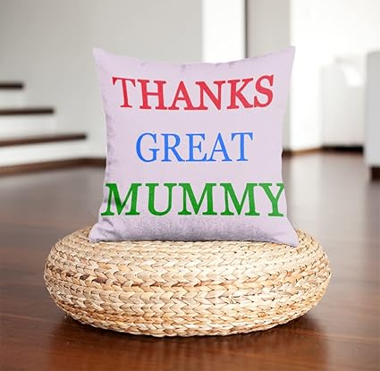DreamVio Soft Fabric Cushion, Gifts for Mom,Grandma,World's Best Mom,Pyari Mumma,Mummy on Birthday's, Mother's Day Color : Grey Size : 12 x 12 Inch Design 178
