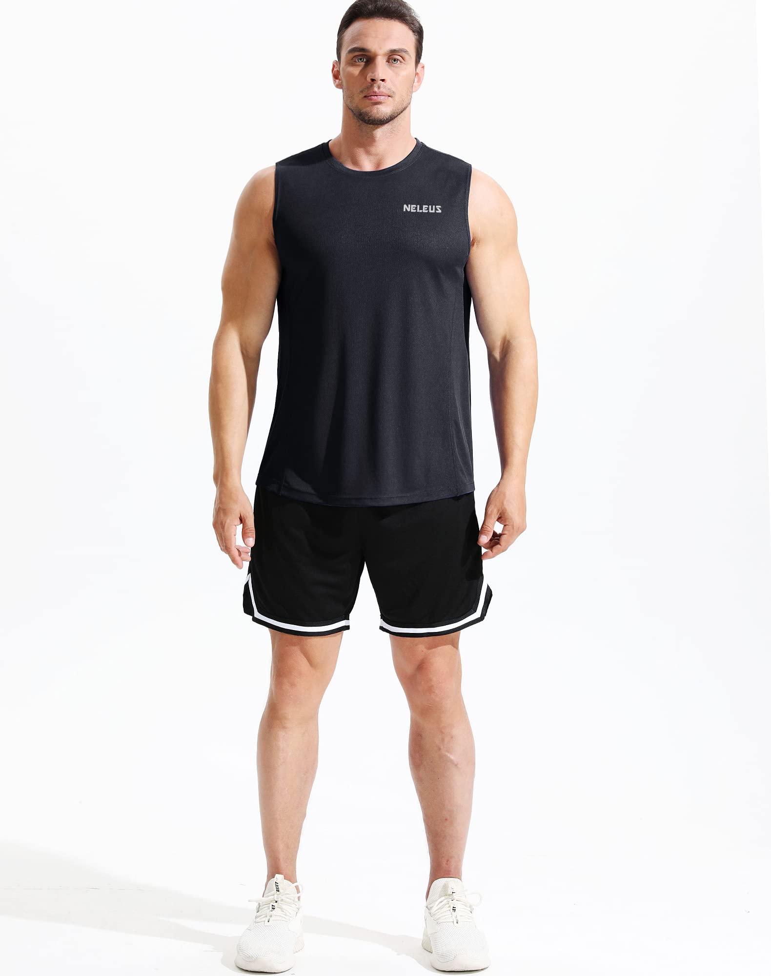 NELEUS Men's Dry Fit Workout Running Muscle Tank Top