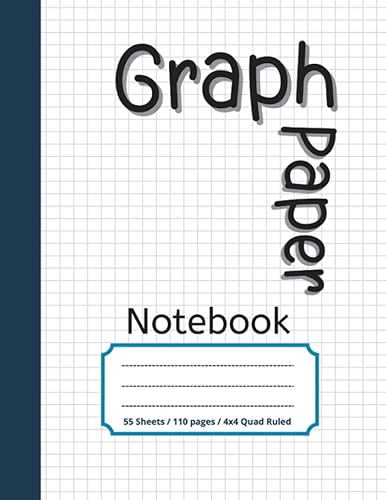 Graph Paper Notebook composition notebook 4x4 quad-ruled paper 110 pages for math and science student