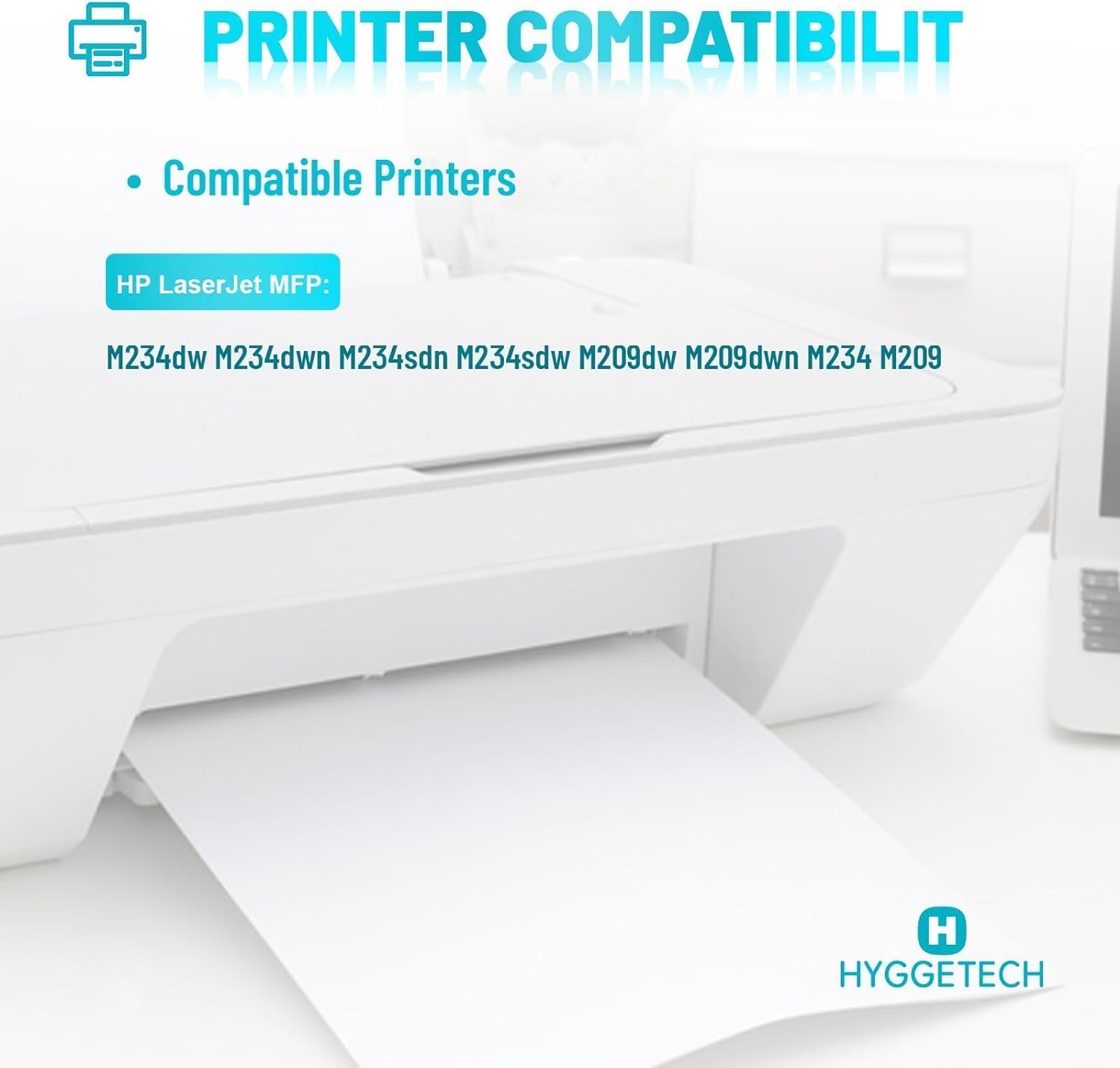 Hyggetech W1350A Toner con chip compatibile con HP 135A W1350A Toner 135X W1350X per HP Laserjet MFP M234dw M234sdw M234sdn M234dwn M209dw M209dwn M234 M209