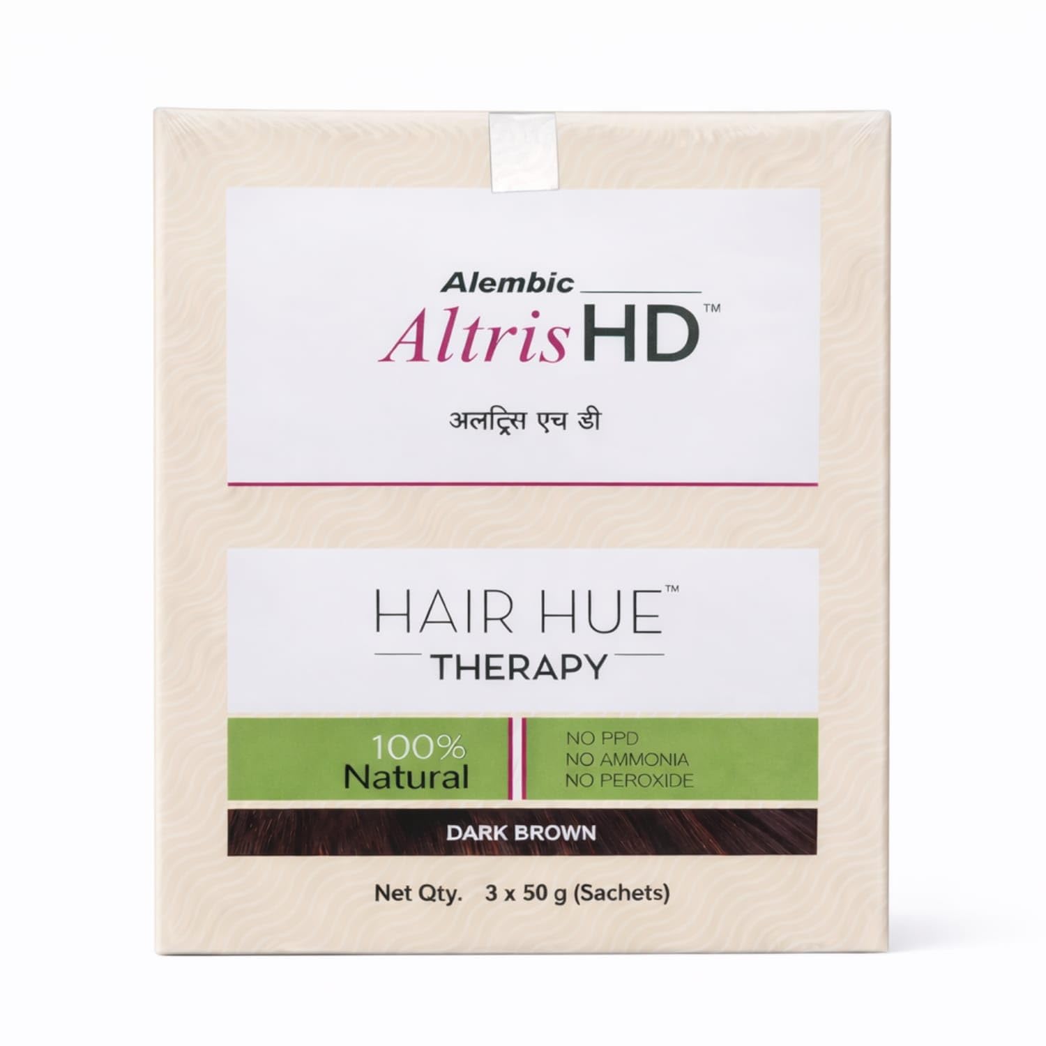 Alembic AltrisHD™ Hair Hue™ Therapy Dark Brown Hair Colour, 100% Natural, No PPD, No Ammonia, No Peroxide, 3 x 50 g Sachets-picture-11