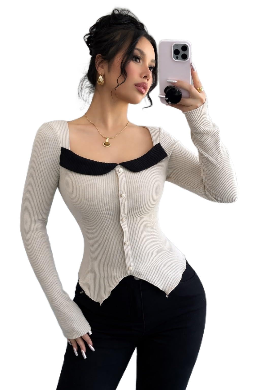 traquila Square Neck Tshirt Top for Women-picture-47